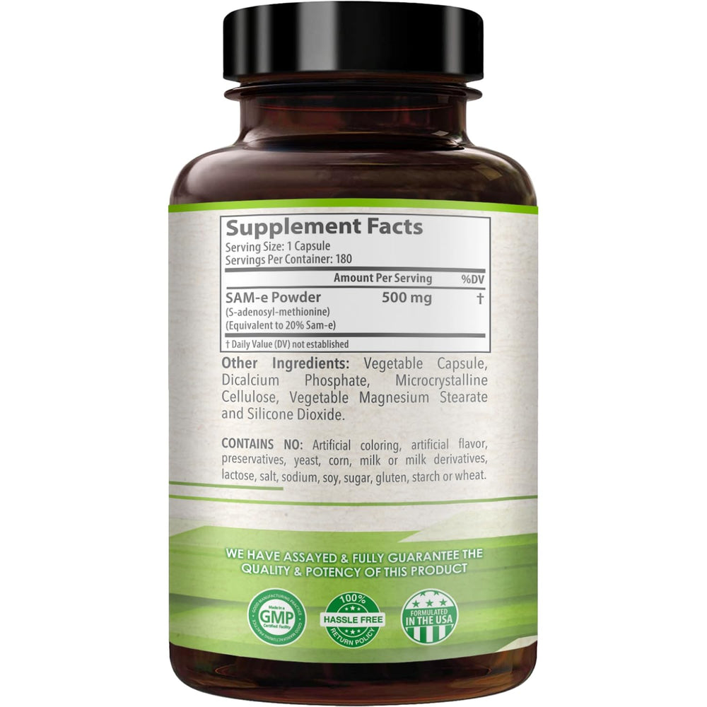 HealthyWayRx SAM-e capsules close-up highlights capsule texture.