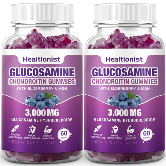 Healtionist 2 Pack bottle front shows joint support gummies for daily mobility.