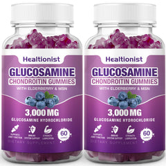 Healtionist 2 Pack bottle front shows joint support gummies for daily mobility.