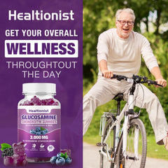 Healtionist 2 Pack lifestyle scene shows adults taking gummies.