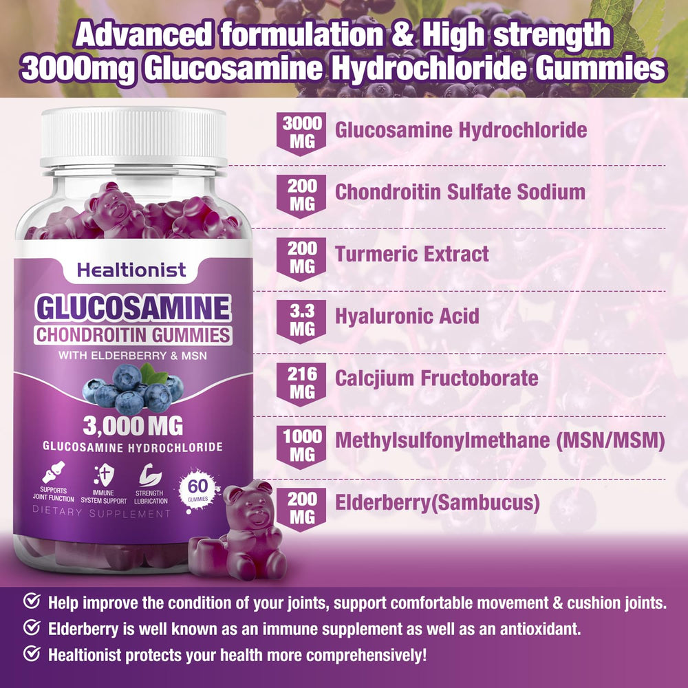 Healtionist 2 Pack packaging box highlights elderberry and extra-strength formula.