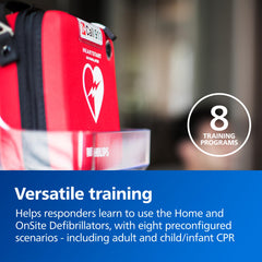 HeartStart external manikin adapter included for hands-on sessions.