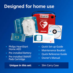 HeartStart M5068A defibrillator displaying real-time CPR prompts ready to guide a bystander