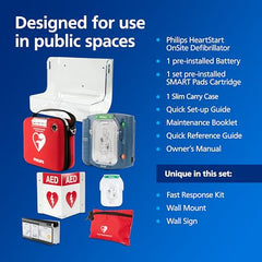 HeartStart OnSite AED with preinstalled SMART Pads for real-time CPR guidance