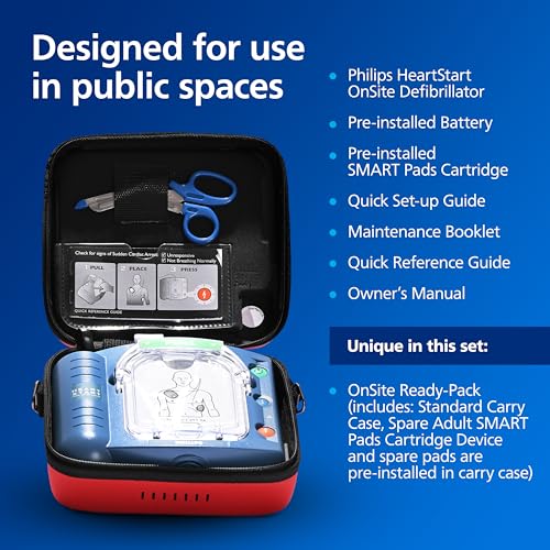 HeartStart OnSite carry case with Ready-Pack for instant emergency readiness.