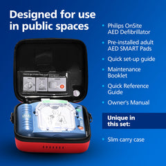 HeartStart OnSite carry case enabling portable access during emergencies.
