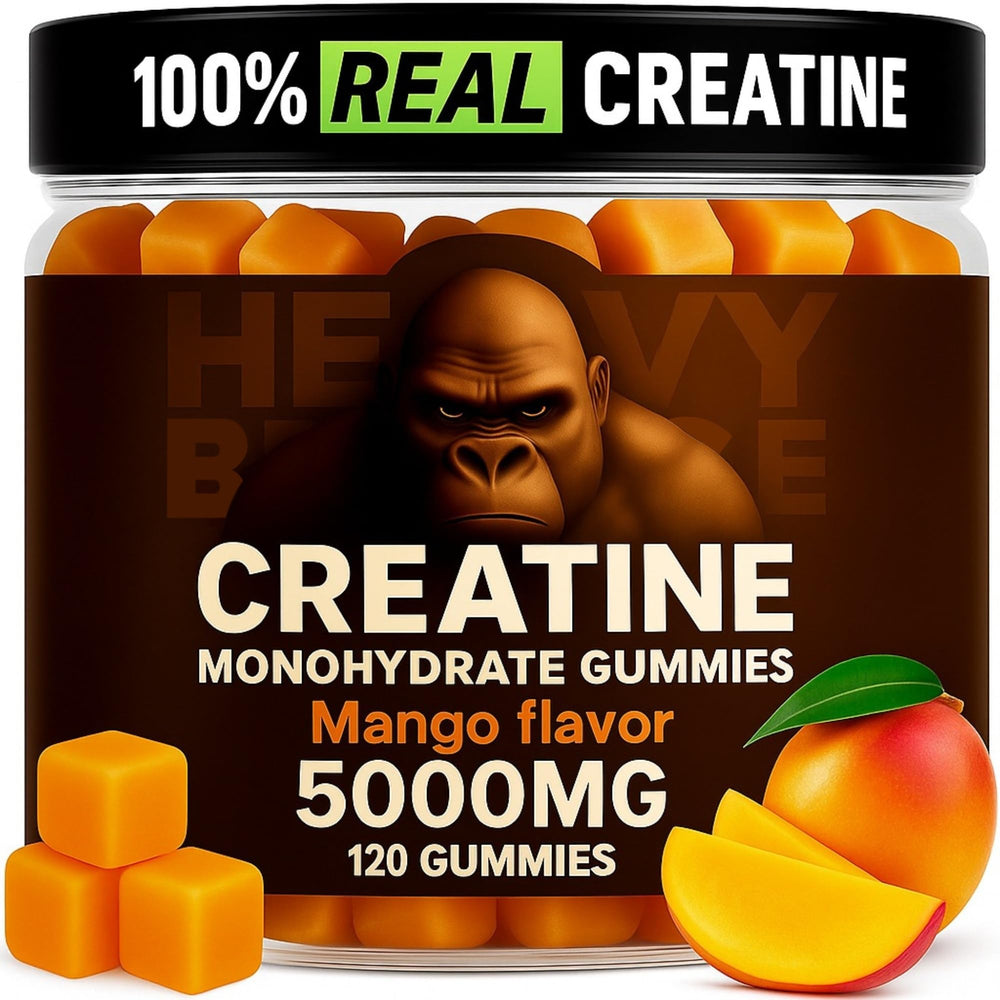 Heavy Balance Creatine Monohydrate Gummies bottle for daily strength support.
