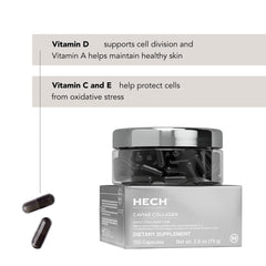 HECH Caviar Collagen packaging box emphasizing vitamin blend for nourishment