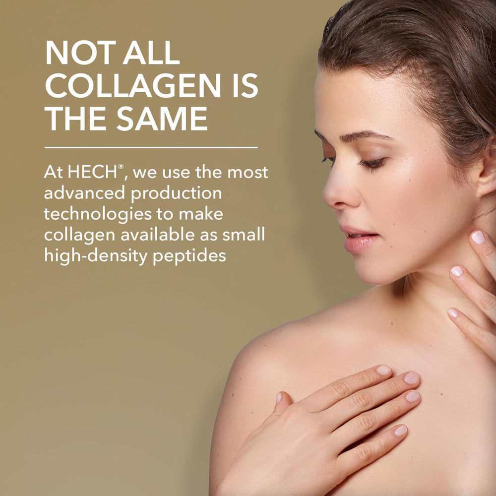 HECH Caviar Collagen Ruby Elixier ingredients close-up highlighting marine collagen and polyphenols.