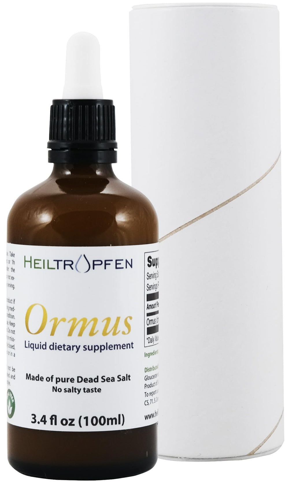 Heiltropfen Ormus 3.4 oz bottle: compact and travel-ready.