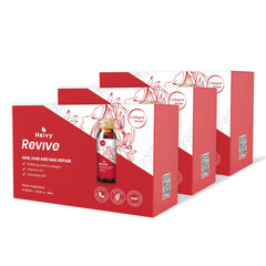 Heivy Liquid Collagen bottle close-up showing daily intake for hair vitality