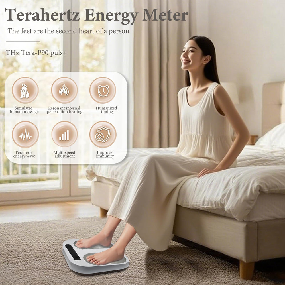 Remote control for hands-free operation of Heleyme P90 Plus+ massager.