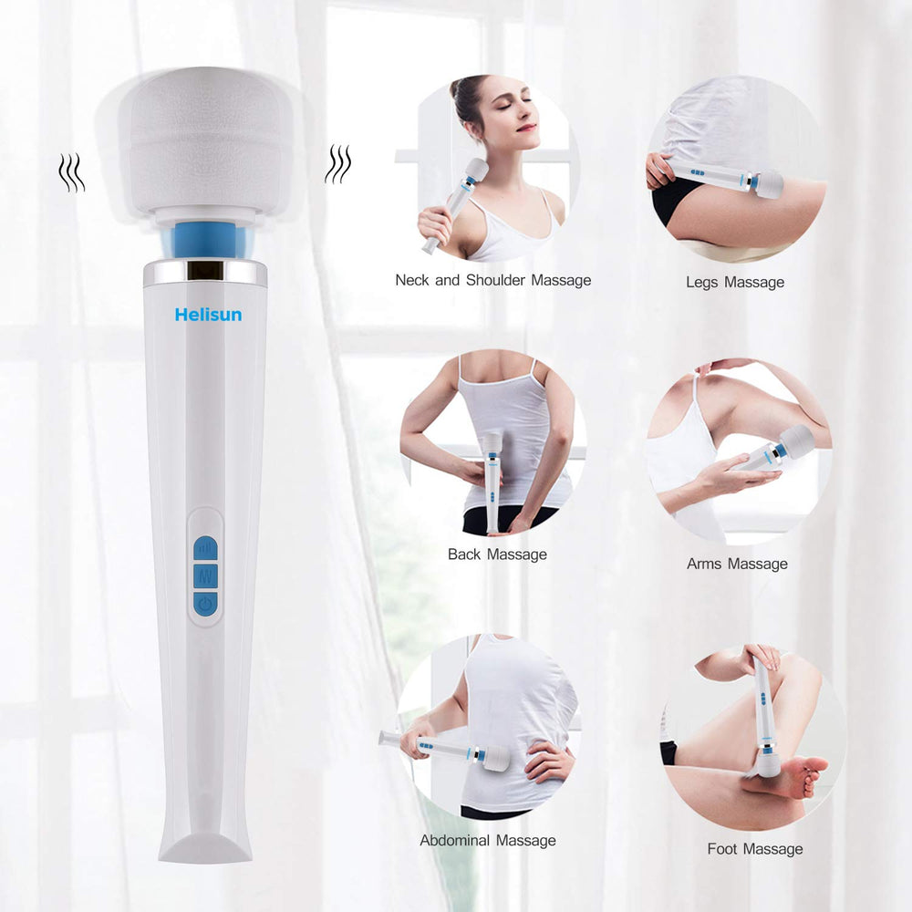 Helsun massage stick targets shoulders for quick relief during breaks.