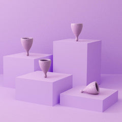 Hello Period average cervix cup packaging emphasizes plastic-free future and long-lasting reuse.