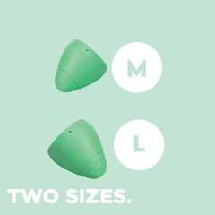 Hello Period Cup Low Cervix L base with soft grip rings for easy removal.