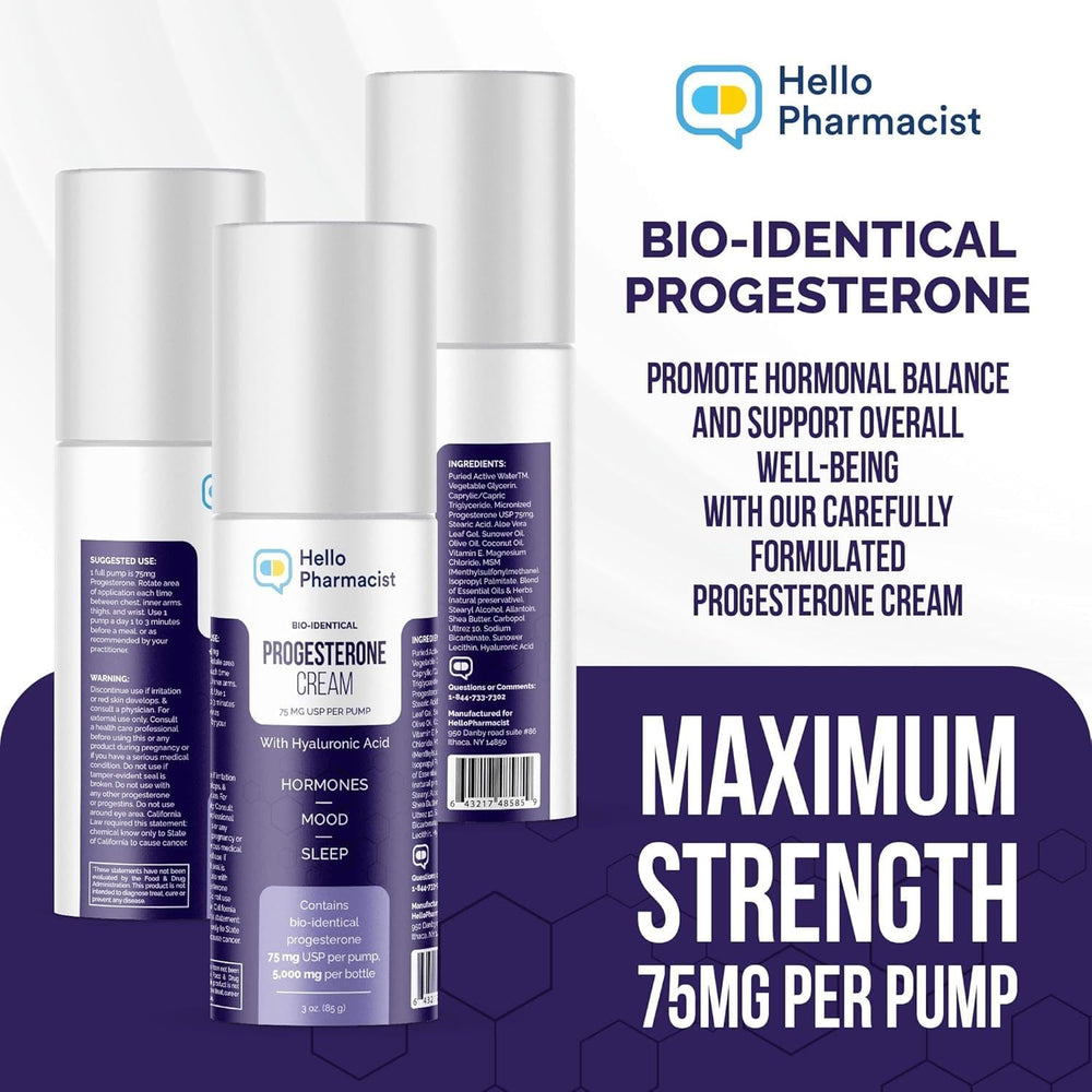 HelloPharmacist cream pump dispensing 75 mg per pump for precise dosing.
