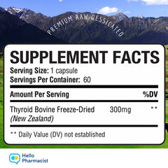 HelloPharmacist New Zealand grass-fed thyroid source for clean vitality