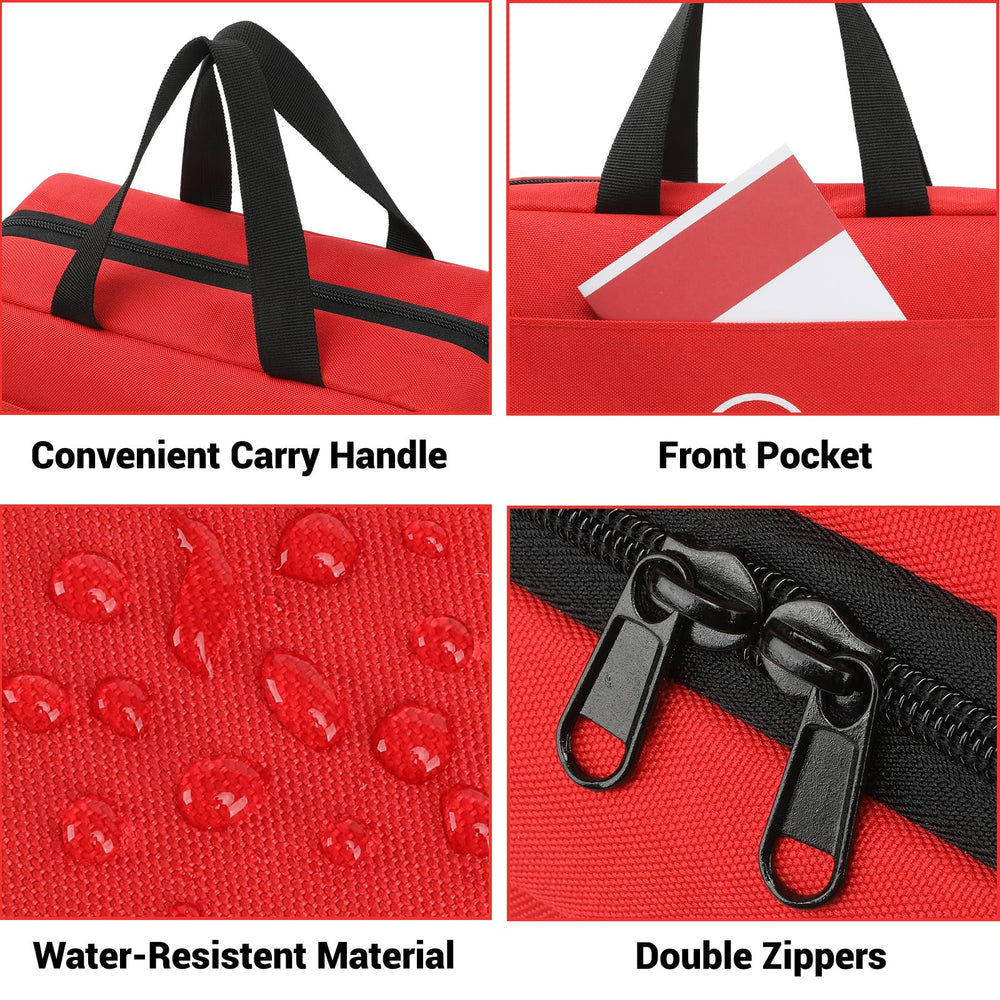 Heltrek First Aid Kit with durable handle for easy portability
