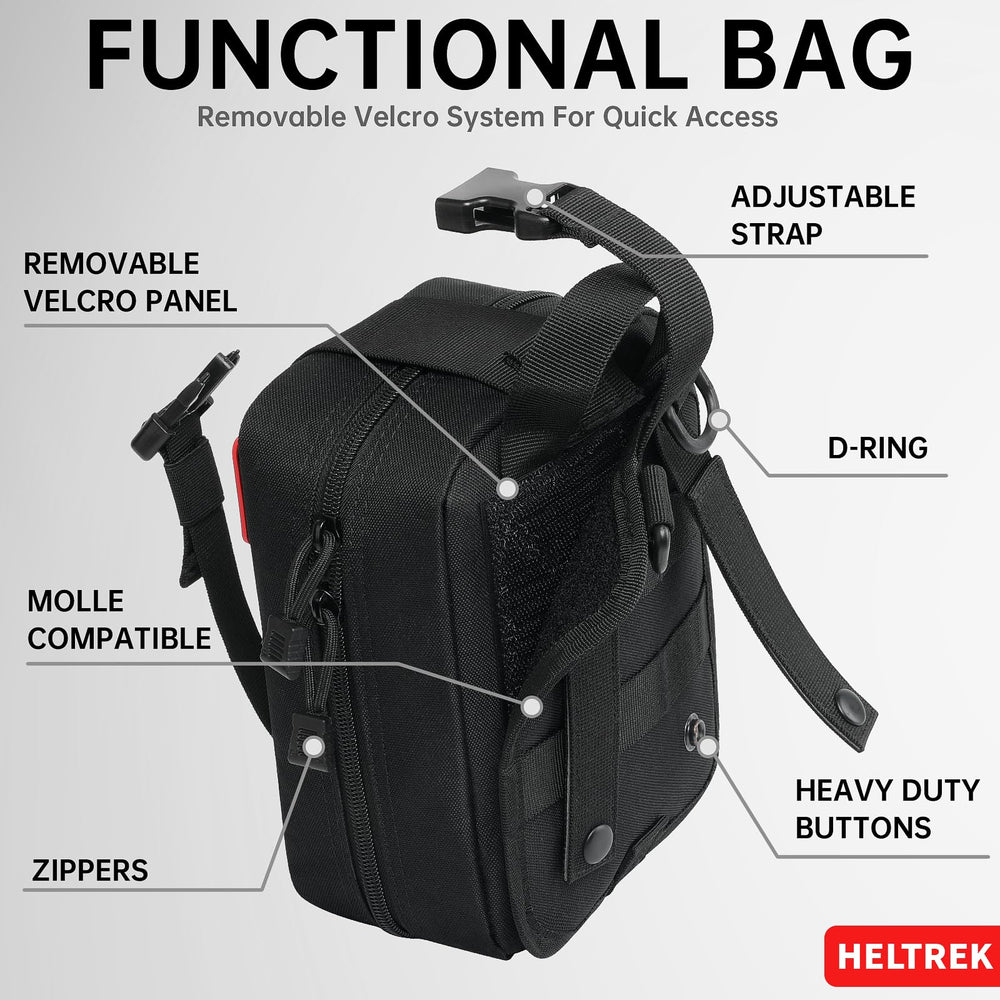 Heltrek Trauma Kit grab and go panel open for instant access