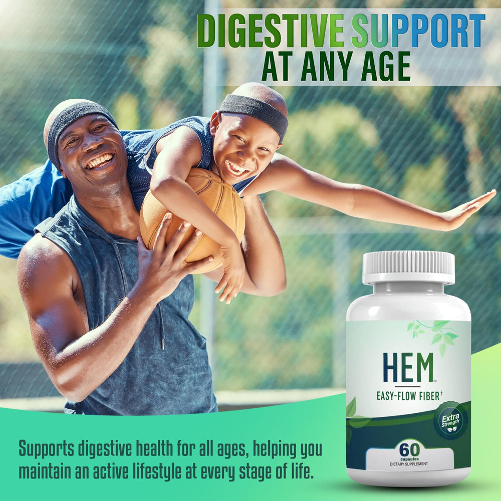Hem Healer Easy-Flow Fiber health scene with spoon and glass