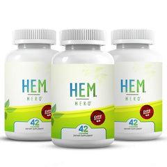 Hem Healer Hem Hero bottle front for convenient daily relief.