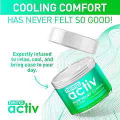 HEMPACTIV smooth non-greasy finish without residue on skin.