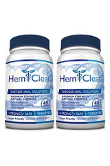 HemClear hemorrhoids relief bottle with plant-based capsules for soothing daily comfort.