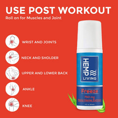 Athlete preparing for cooldown with the Freeze Roll-On