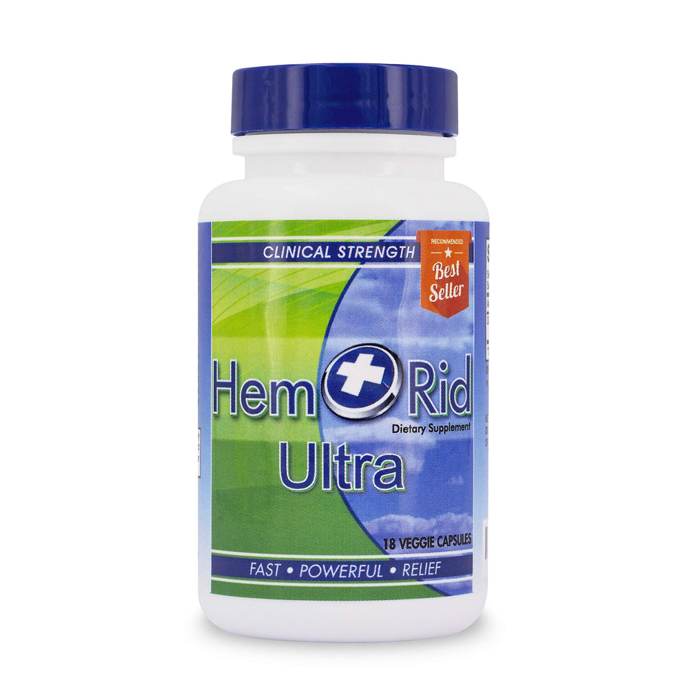 HemRid Ultra bottle and capsules ready for daily use to support comfort