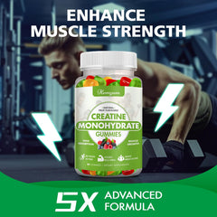 Hemyum Creatine Monohydrate Gummies soft chew texture for easy consumption