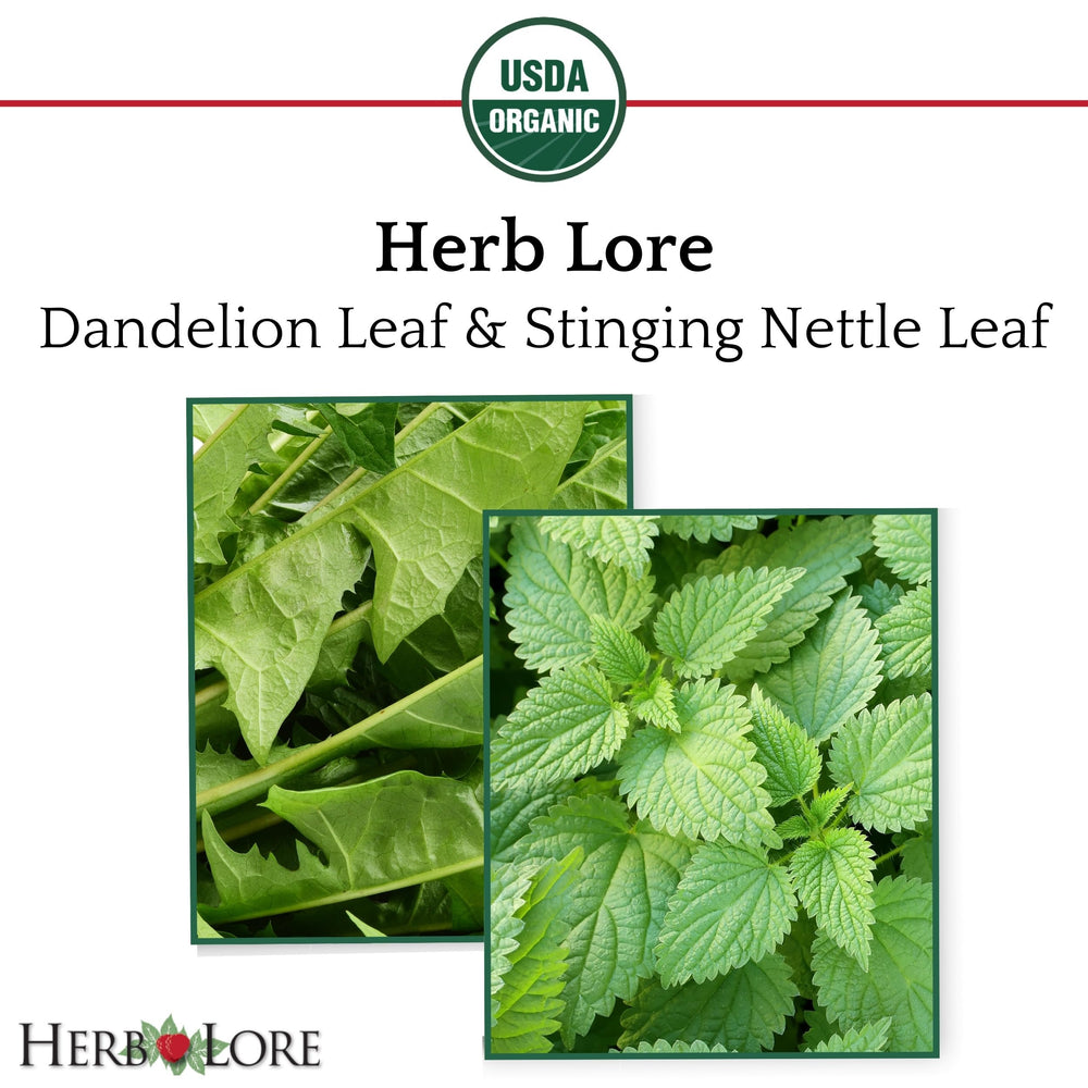 Herb Lore tincture label highlighting organic certification and plant-based ingredients for daily wellness.