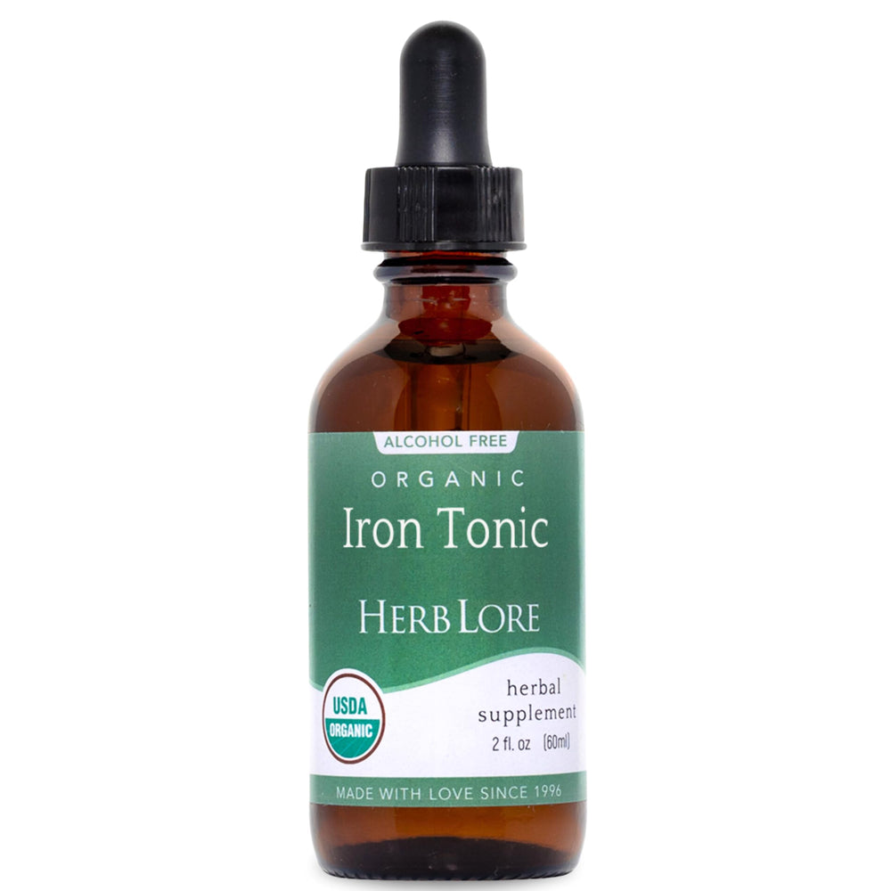 Herb Lore Iron Tonic bottle front view, gentle iron for kids