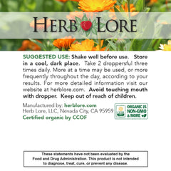 Herb Lore liquid drops being added to water for easy use