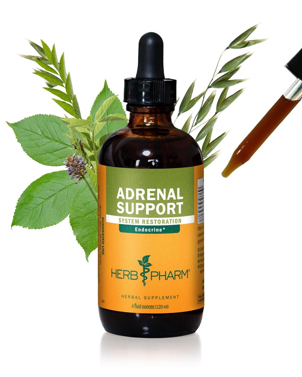 Herb Pharm Adrenal Support bottle with Eleuthero and Licorice for daily stamina