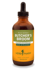Herb Pharm Butcher's Broom liquid extract bottle with dropper for daily cardiovascular support.