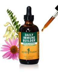 Herb Pharm Daily Immune Builder bottle front supports immune function with herbal extracts.