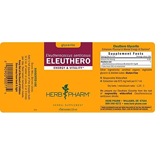 Eleuthero glycerite dropper for quick, easy dosing.