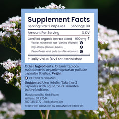 Herb Pharm vegan symbol indicates plant-based formulation.