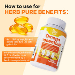 HERB PURE Omega-3 daily-use capsule photo suggesting easy routine