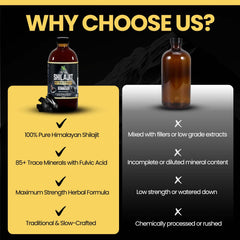 Herb To Body Shilajit Bitter golden color tincture on display