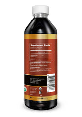 Herbal Goodness Body Detox Liquid label closeup shows vegan, gluten-free ingredients.