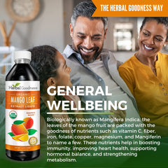 Herbal Goodness Mango Leaf Extract tea setup conveys relaxation and calm routines
