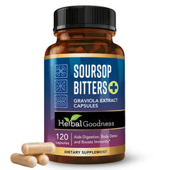Herbal Goodness Soursop Bitters Capsules bottle front for daily wellness
