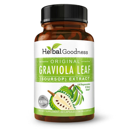 Herbal Goodness Soursop bottle front view for daily wellness support.