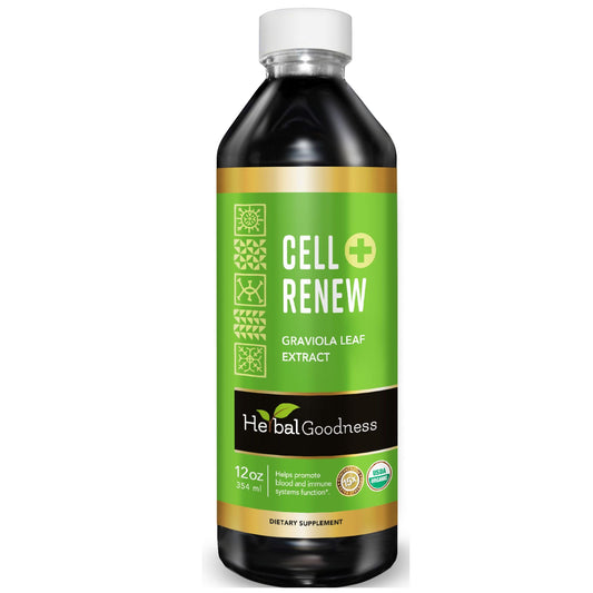Herbal Goodness Soursop bottle pour for daily immune support