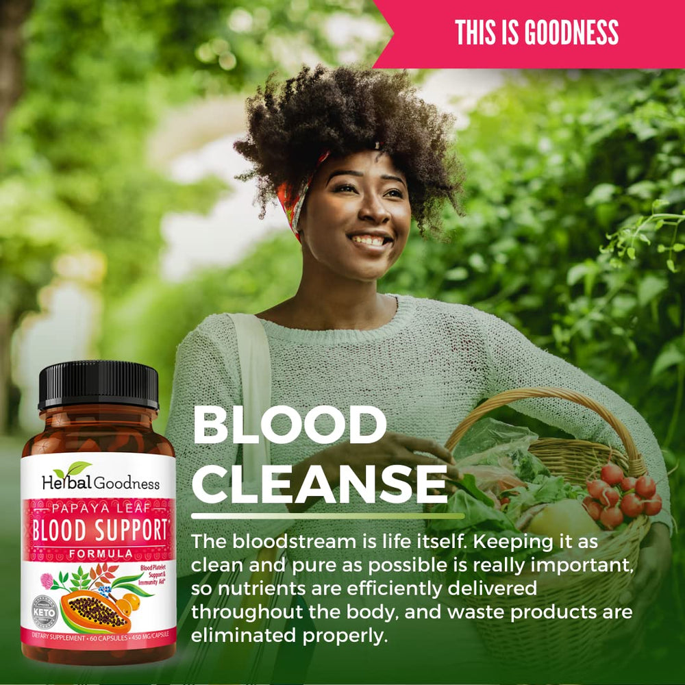 Herbal Goodness vegetarian capsules USA-produced packaging on display for safe, non-GMO supplement.