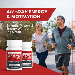 Herbal Nitro energy capsules closeup showing a steady, crash-free boost.