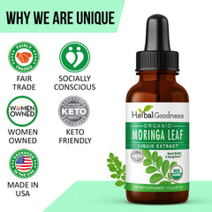 Concentrated 10:1 extract in Herbal Papaya Moringa Drops