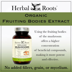 Herbal Roots cGMP facility logo signals manufacturing standards and quality.