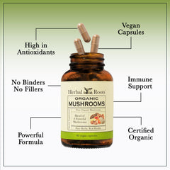 Herbal Roots third-party testing seal indicates product quality and safety.
